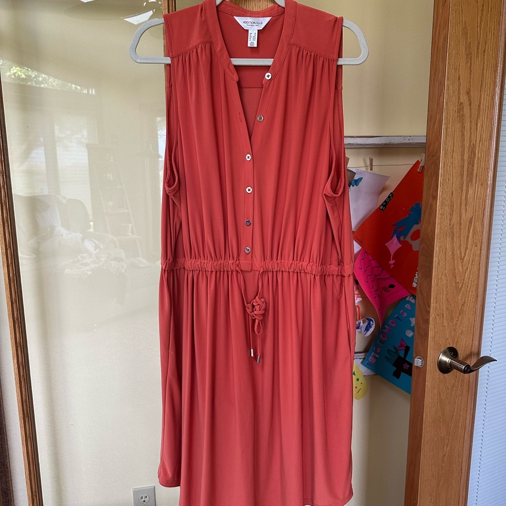 Addition Elle Sleeveless Midi Dress - Terracotta